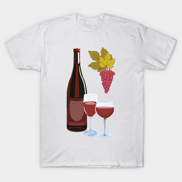 Red wine T-Shirt by SWON Design